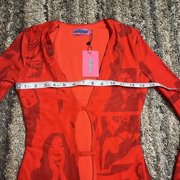 NWT Edikted Red Body Con Dress - Picture 4 of 6